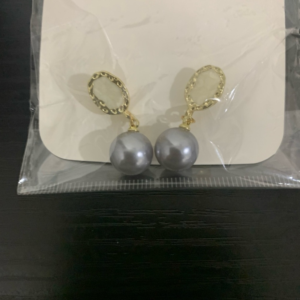 Elegant Gold and Silver Pearl Earrings